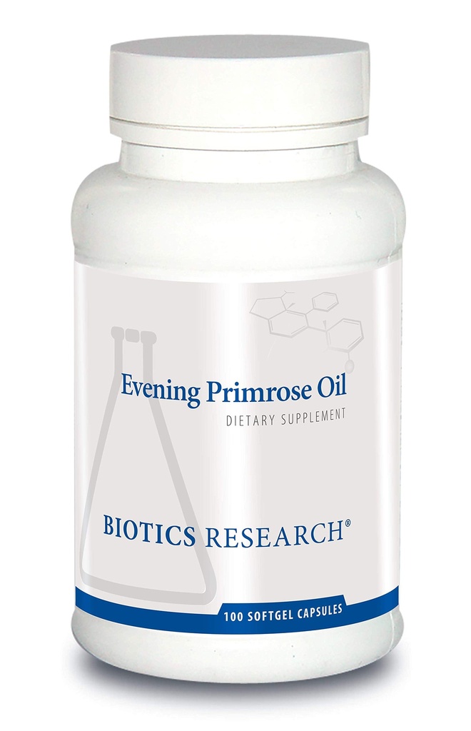 Biotics Ricerca Sera Primrose Olio Potente Gamma Linolenic Acid GLA Fonte, Acido Linoleico, Sanità ed Equilibrata Corpo Risposta, Cardiovascolare, Neurologico, Pelle, Salute delle Donne. 100 Softgels