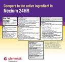 Glenmark Thérapeutique Esomeprazole Magnésium USP 20mg, Capsules de libération différée, traite les brûlures d'estomac fréquentes, 42 Capsules
