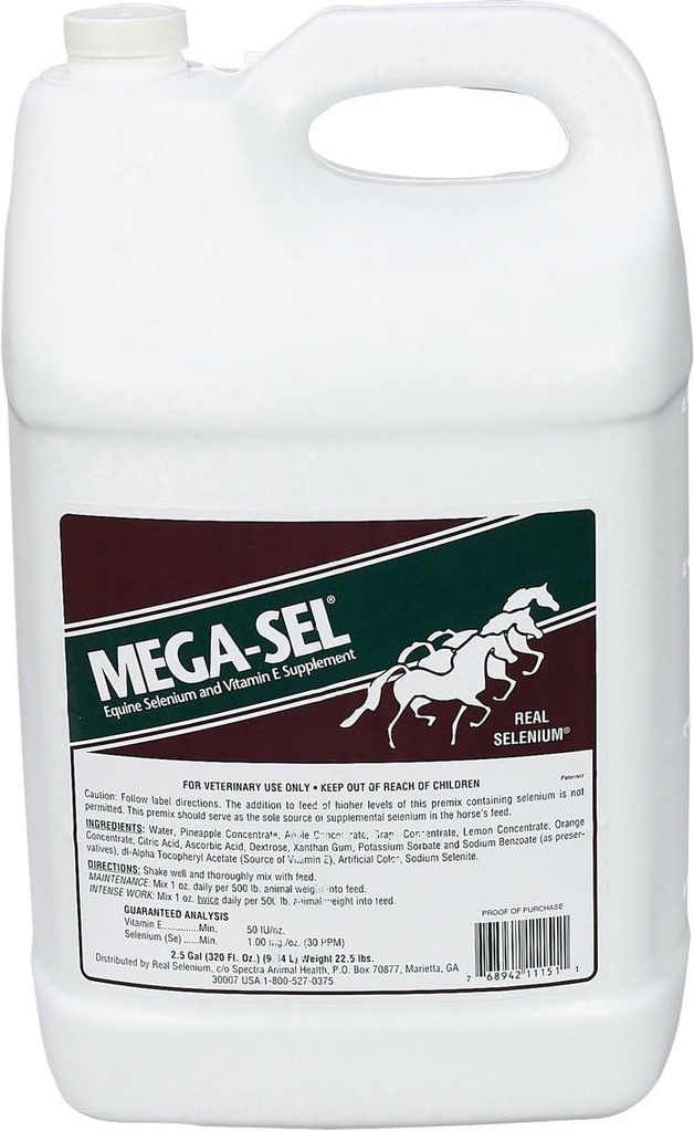 599840 Mega-Sel Liquido Formula per Cavalli, 2.5 Gallone