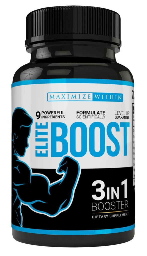 Maximum Slim Elite Boost 3 en 1 Formule favorise naturellement la testostérone Libido, l'énergie, la masse musculaire et l'endurance, ingrédients puissants Capsules de légumes