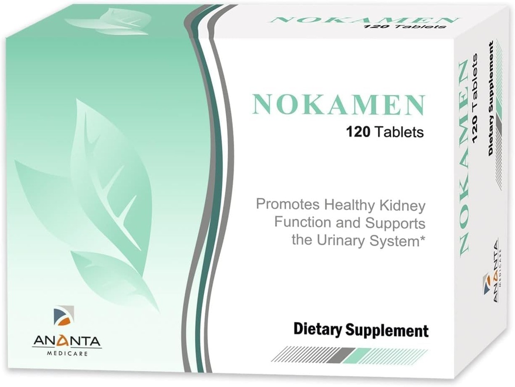 ANANTA MEDICARE Nokamen Kidney Support Supplemento – Formula di erbe per la salute del tratto urinario – 120 compresse