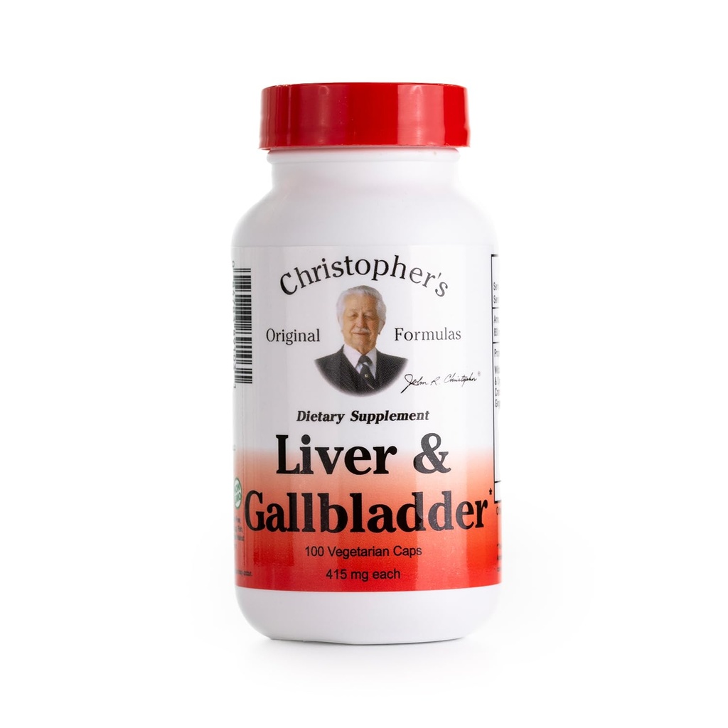 Christopher's Original Formulas Liver & Gallbladder Formula Capsule - Gallbladder Integratori con Enzimi Digestivi & Erbe Naturali