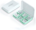 Tägliche Pille Organizer, Pille Box für Geldbeutel - Dtouayz Reise Pille Fall, Vitamin-Ergänzung und Medikamente Spender Wasserdicht 6 Kompartiment Medizin Halter, Wöchentliche große Pille Container