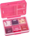 9-Grid Pill Organizer,Portable Pill Box,Grandi Confronti di capacità,Travel Pill Container,Medicine Dispenser,Pill Purse,Pill Case per vitamine, Fish Oils o Supplementi(Rose)