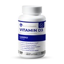 Vitamin D3 Hohe Potenz | 5000 IU für Immun-, Knochen- und Herz-Kreislauf-Unterstützung | verbessert die Mood- und Muskelfunktion | 120 Softgels - 4 Monate Versorgung