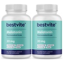 BESTVITE Melatonina 20mg (240 Capsule Vegetariani) (120 x 2) - No Stearates - Vegan - Non OGM - Gluten Free