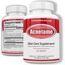 Akne Pillen- Vitamin-Ergänzungen für Akne Behandlung- Natürliche klare Haut von Hormonal Cystic Pimples- ölige Haut Vitamine Pille für Frauen, Teen, Männer, & Erwachsene 60 Tabletten