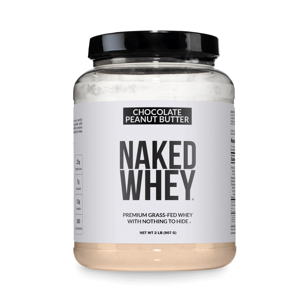 NAKED Whey Chocolate Peanut Butter Protein Powder, Gras Fed Whey, No GMO, No Soy und Gluten Free. Nichts Künstliches, Aid Growth and Recovery - 21 Servierungen