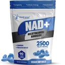 WELLNESS LABSRX Liposomal NAD+ Ergänzung - Third-Party Tested NAD Softgels Nicotinamid Riboside Resveratrol - 2500mg Liposomal NAD Ergänzungen für Frauen - Langlebigkeit Unterstützung - Made in USA