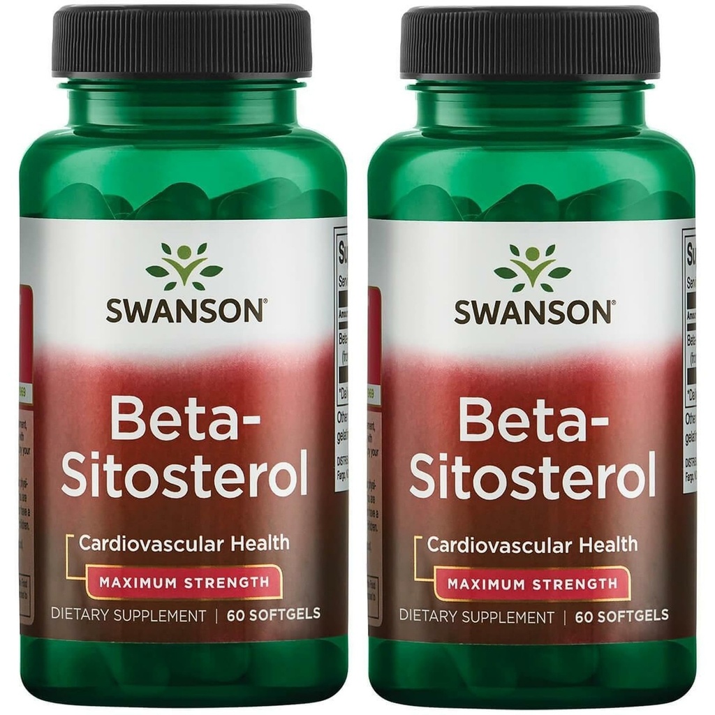 Swanson Beta Sitosterol - Pflanze Sterol Formel - (60 Kapseln, 160mg Jeder) (2 Packung)
