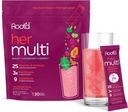Root'd Multivitamin Pulver für Frauen - 25 Vitamine & Minerals mit 3X Elektrolyten, 9 Bio-Superfoods, Probiotics & Enzyme, Sugar-Free Multivitamin & Hydration | 30 Vitamin Drink Mix Packets
