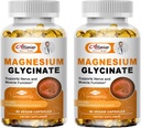 Vierfache Magnesium Complex Kapseln 600 mg, Mischung mit Magnesium Glycinat 300mg, Taurate & Matale für Muskeln, Schlaf, Kalorien, & Energie, Multivitamine für hohe Absorption, Vegan, Non-GMO