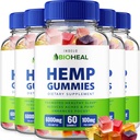 BioHeal Heal Hemp Gummies - con Estratto di semi di canapa Bio Heal Heal Heal Gummies Tinnitus Herbal Supplement, Salute e benessere Support, Tutti Natual Hemp Gummy Advanced Formula (5 Pack - 30 Gummies)