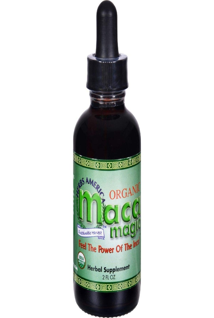 Maca Magic: 100% Organic Liquid Extract (2oz) Peruvian Premium Grade Maca - Full Spectrum Blend of Black Maca, Red Maca, Purple Maca und Yellow Maca - Certified Organic - Raw Vegan