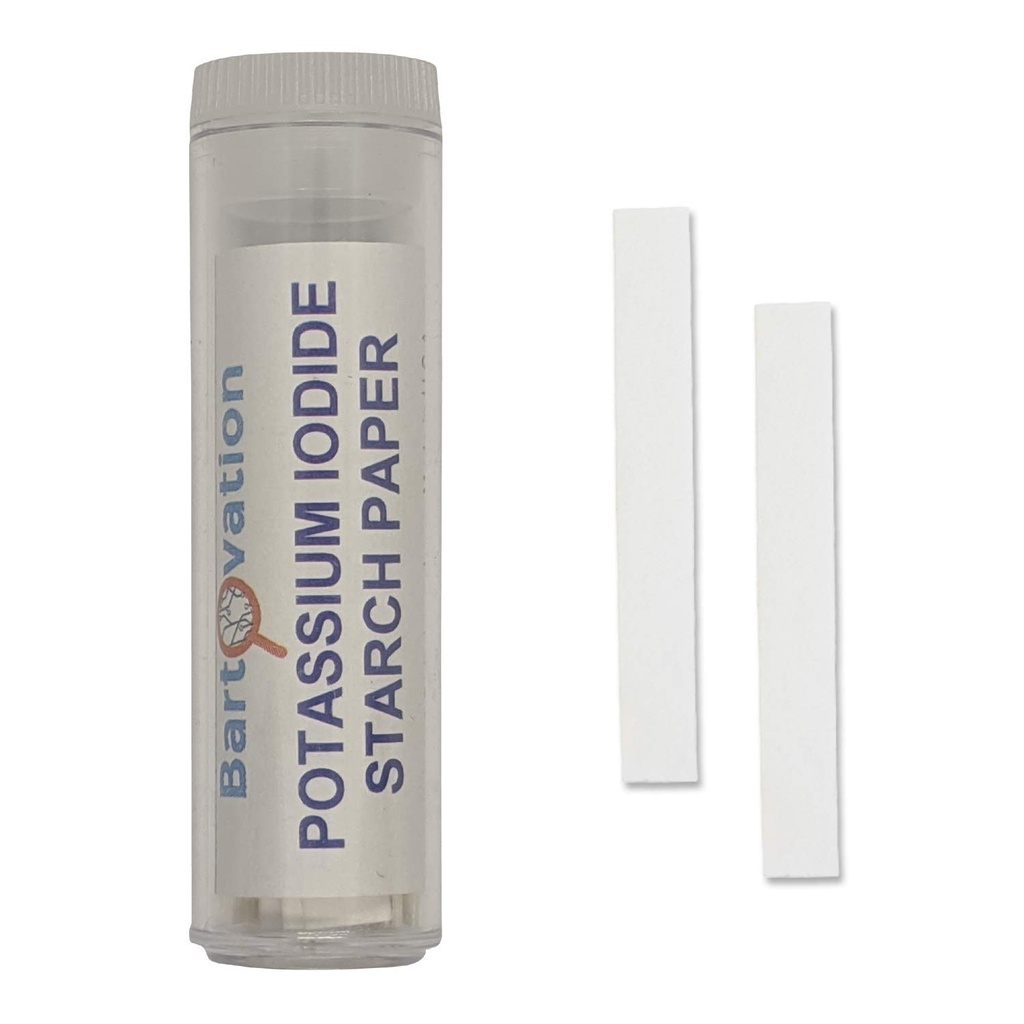 Kaliumjodid Starch Oxidizer Testpapier [Vial of 100 Strips] für Chlor-, Jod- und Peroxid-Detection - NICHT zum Testen des Körpers