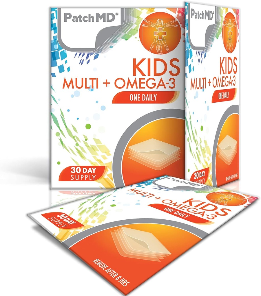 PatchMD Kids Multi + Omega-3 Topical Patches - 30 giorni di alimentazione