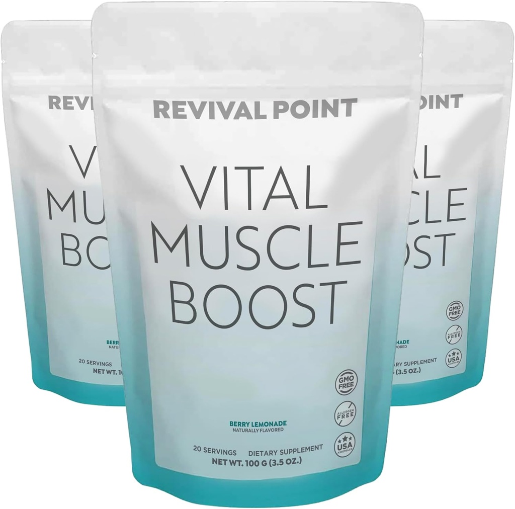Vital Muscle Boost- Premium myHMB und Vitamin D3 Ergänzung für Erwachsene– Patentiertes HMB Pulver 3000mg- für gesunde Muskeln, Energie & Vibrant Active Life- Unterstützt Proteinsynthese & Stärke