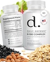 B Komplexe Vitamine für Männer und Frauen B-100 Komplex mit Vitamin B-6, Vitamin B-12, Thiamin, &amp; More - Pflanzenbasierte Energieergänzungen für Immun- und Kognitive Unterstützung - 60 Tabletten
