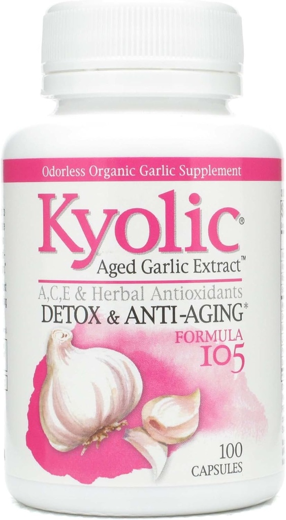 Kyolic Formula 105 Garlic Extract w/VIT A and E Selenium 100 Capsules