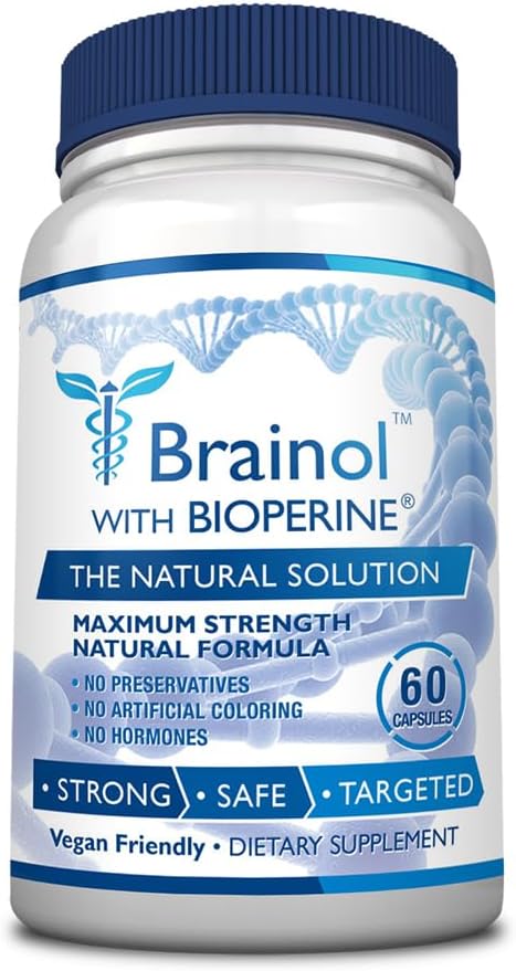 Fungavir Brainol - Targeted Brain Support Supplement - B Vitamine, Magnesium, Aminosäuren, St. John's Wort, Phosphatidylserine, Ginkgo Biloba - Vegan-Friendly - 60 Kapseln - 1 Monat Versorgung