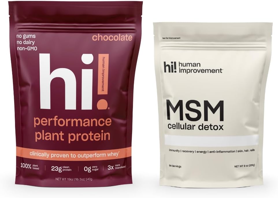 Miglioramento umano Cioccolato Prestazioni Proteine e MSM Cellular Detox Bundle