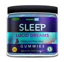 Lucid Dreams Deep Sleep - Mugwort Herb 5 htp Mucuna Pruriens Supplementi colina - Gummies Sugar Free Vegan 60 ct