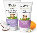 Matys Baby Eczema & Mehrzweck Salbe 2pk Combo für Babys 3 Monate +, Soothe Eczema & Nourish Dry Skin, Steroid/Petroleum kostenlos, 3.75oz jede Tube