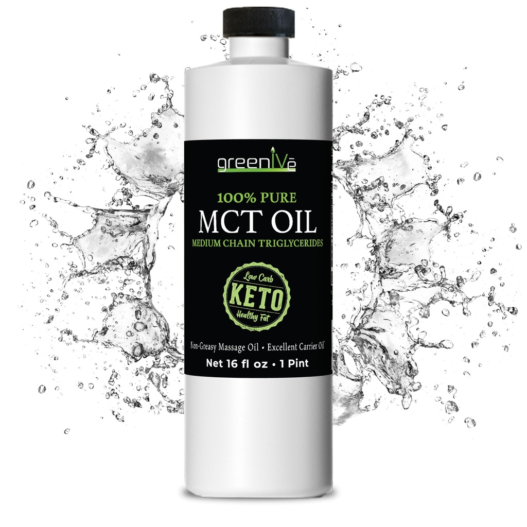 GreenIVe MCT Oil Body und Mind Fuel Non GMO 100% reine MCT (16 Unze)