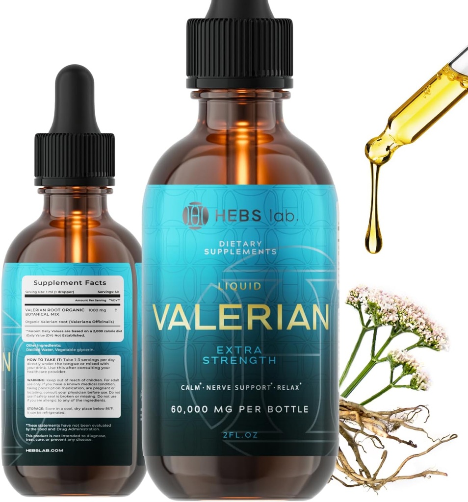 Valerian Root Extract – Slеp Tincture – Made in USA Herb Sleеp Supplement - Valerian Root Drops 2 Fl Oz