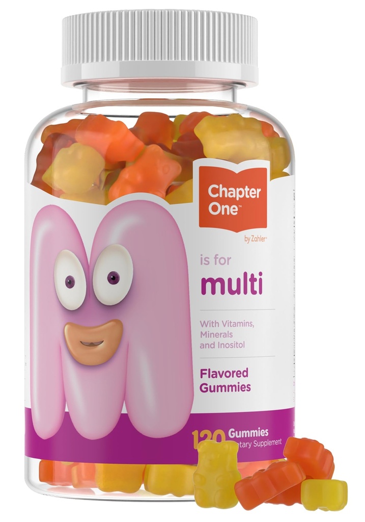 Zahler - Chapter One Kids Multivitamin Gummy with 13 Vitamins & Nutrients (120 Flavored Gummies) - Certified Kosher Kids Vitamins Including Vitamin C, D3, Zinc & More - Delicious Multivitamin Gummies
