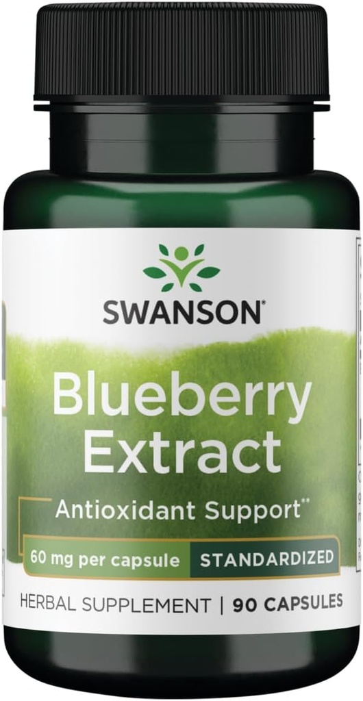 Swanson Blueberry Blatt Extrakt 60 Milligramme 90 Kapseln