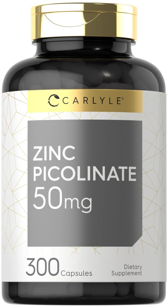 Carlyle Zinc Picolinate 50mg.300 Capsules.
