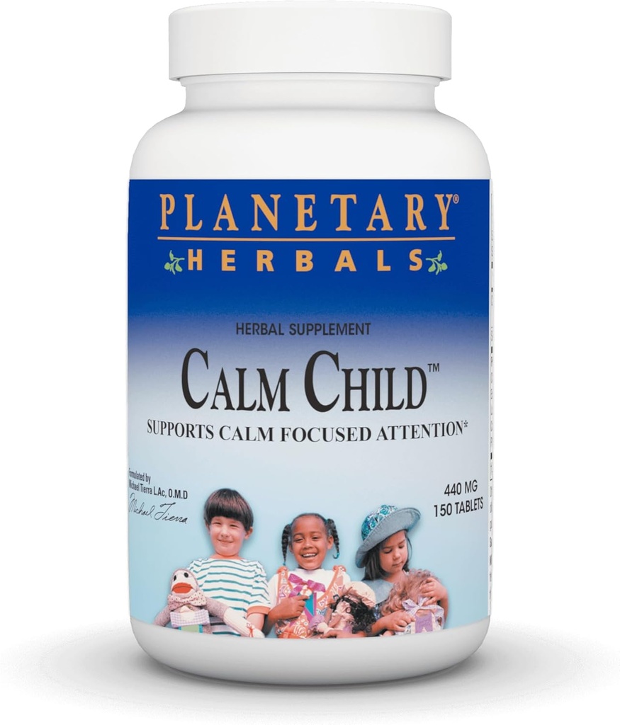 Planetary Herbals Calm Child, unterstützt beruhigte Aufmerksamkeit*, 440 mg - 150 Tabletten