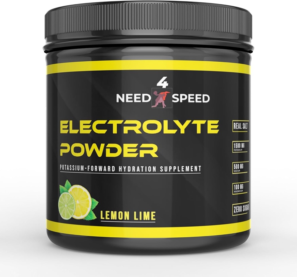 Poudre d'électrolyte de citron Lime, 60 portions, solution d'hydratation avec vitamines, minéraux et électrolytes pour les athlètes, les passionnés de fitness et les modes de vie actifs, 13,5oz