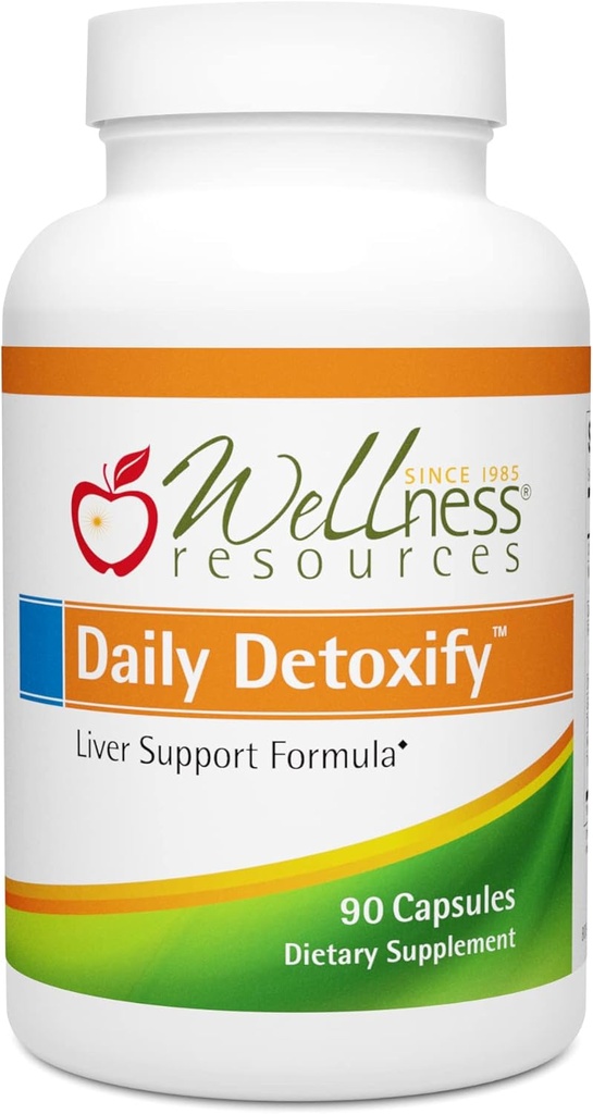 Wellness Ressourcen Täglich Entgiften mit Silymarin, Dandelion, RA Lipsäure, NAC, Chlorella und mehr für Leberunterstützung und umfassende Entgiftung (90 Kapseln)