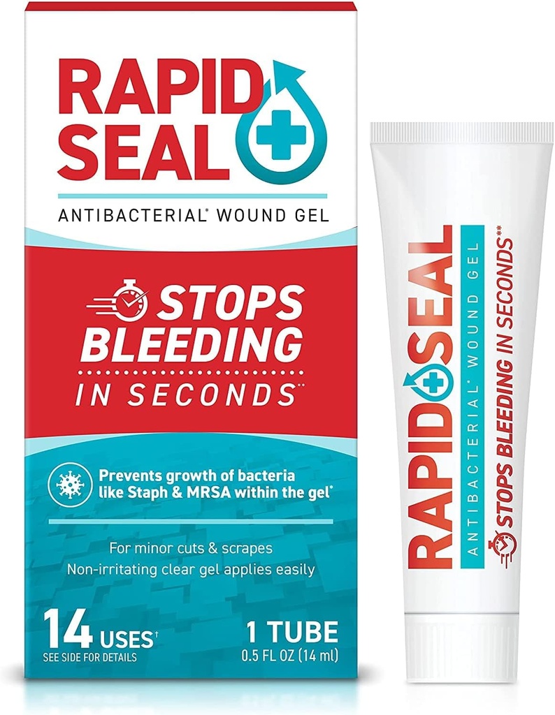 Wound Gel (1 Tube) | Stops Bleeding in Seconds | Ideal für Schnitte, Scrapes, Razor Nicks für Notfall Erste Hilfe Zubehör