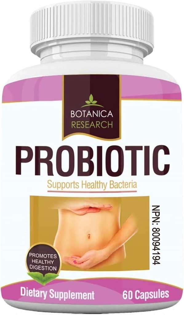 Probiotics All Natural Health Supplement für Frauen und Männer mit Laktischen Säure Bakterien für Gut, Hefe Unterstützung 60 Oral Flora Kapseln für den täglichen Gebrauch. Made in America by Botanica Research