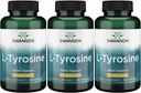 Swanson L-Tyrosine - Supplément à l'acide amino Promouvoir le soutien au stress, la fonction cognitive - Aide à soutenir la santé globale du cerveau - (100 capsules, 500mg chacune) 3 Pack