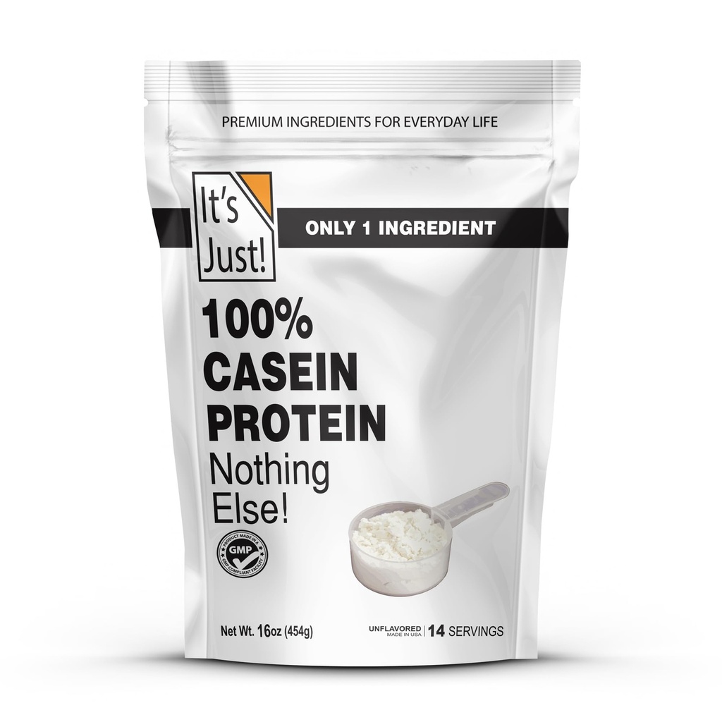E' solo! - 100% polvere di proteine del Casein, Made in USA, Un Ingrediente, Slow Burning, Time Release (1 Pound (Pack of 1), Unflavored)