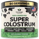 Super Colostrum Grass Fed Bovine Colostrum Polvere per Bloating, Immune, Energia, Gut Salute Capelli, Pelle e Unghie Colostrum Supplemento | 50% Colostrum IgG Cow per gli Umani | Superfood per le Donne e gli Uomini