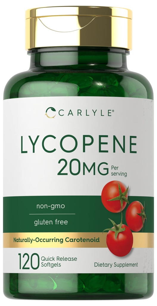 Carlyle Lycopene.. 20mg. 120 Softgels... .. sans OGM et sans gluten.