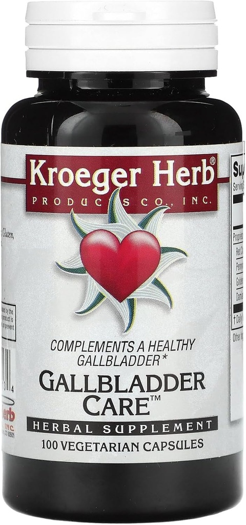 Kroeger Kräuter Gallenblase Pflege Vegetarische Kapseln, 100 Zähler