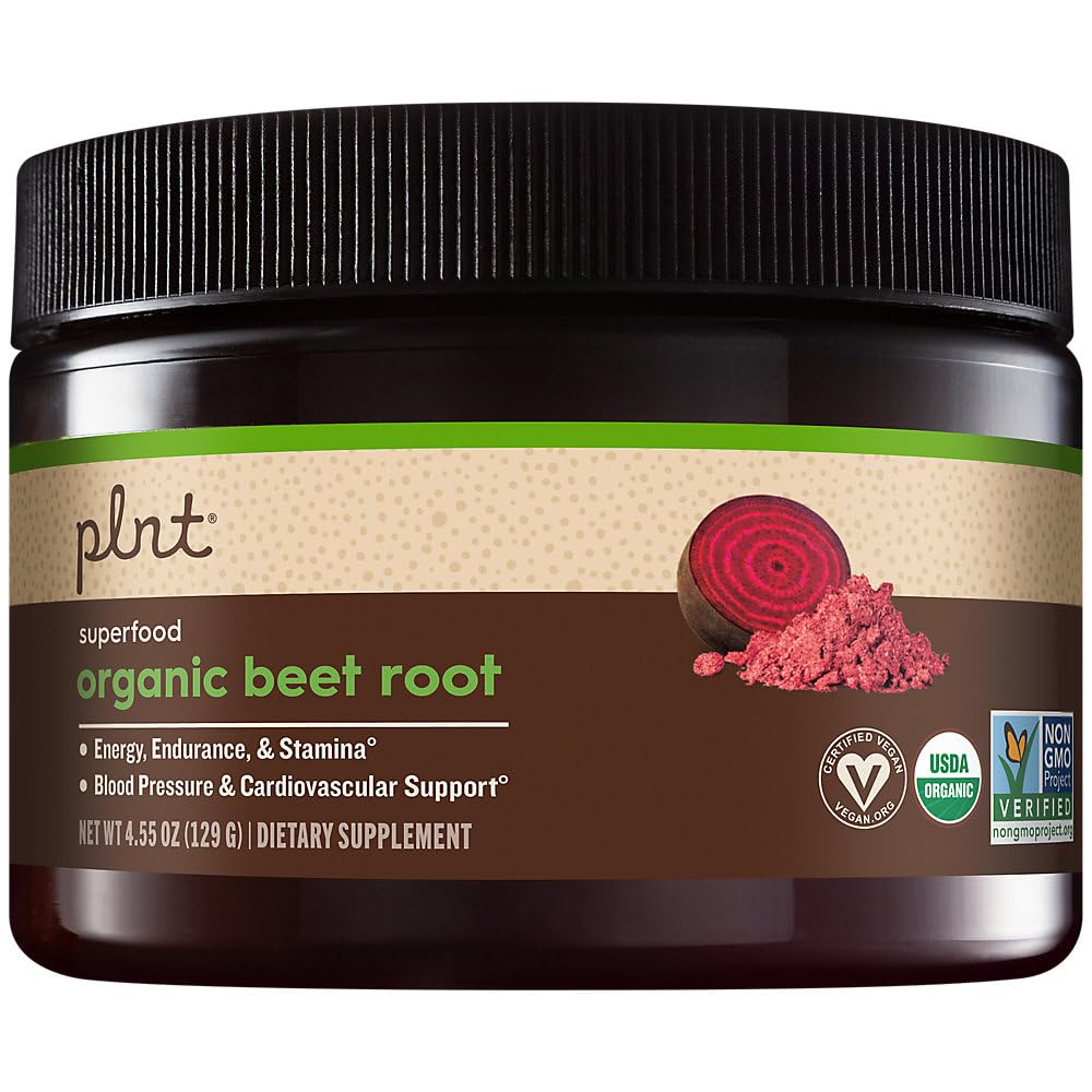 Bio Beet Root Powder a" Superfood - Natural Energy & Healthy Blood Pressure Support (4.55 Unze / 30 Servierungen)