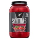 BSN SYNTHA-6 polvere proteica bordo, polvere di proteine di fragole con siero idrolizzato, caseina micellare, isolato di proteine del latte, zucchero basso, proteine 24g, frullato di fragole, 28 Serve