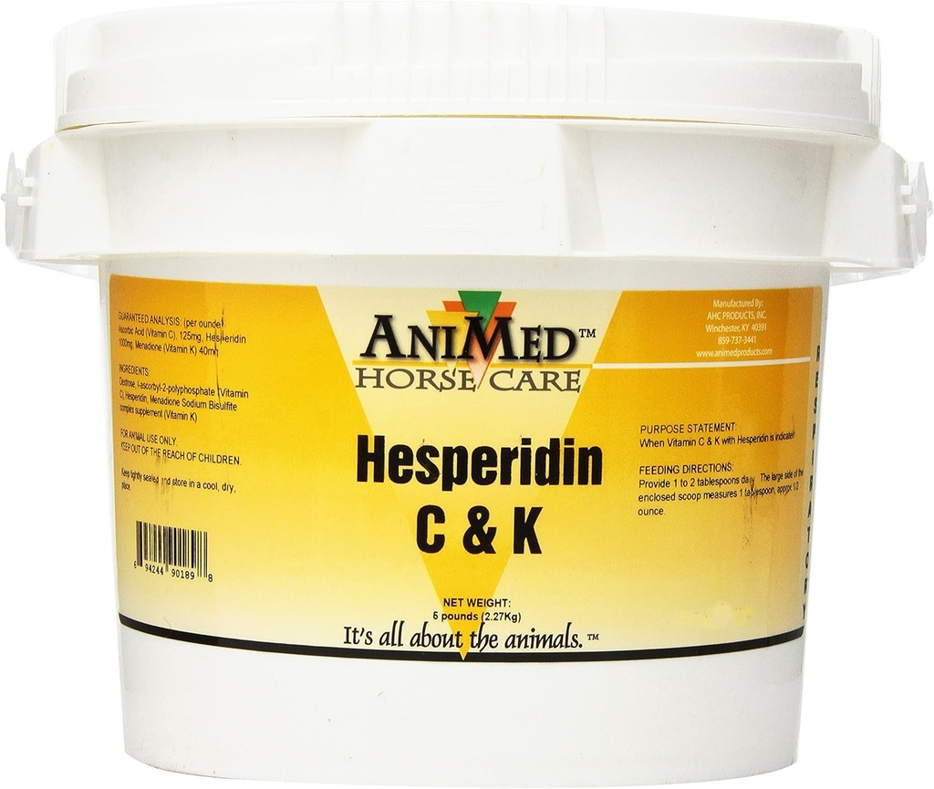 Vitamine AniMed C et K avec supplément Hespéridin pour chevaux, 5-Pound