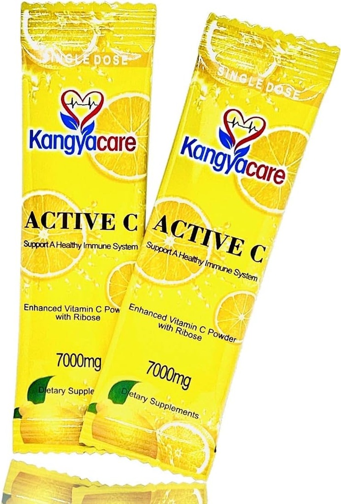 Kangyacare] Active C -20 Packets -Single Dose -7000mg -Extra High Potency Vitamin C Powder -Immune Support & Antioxidant Protection -Assorbimento potenziato, pH neutro