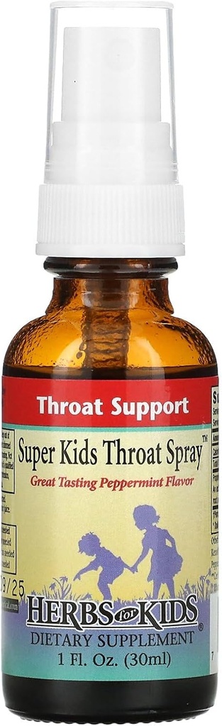 Kräuter für Kinder Super Kids Throat Spray, 1 Unze