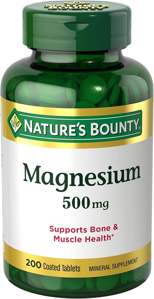 Natura Bounty Magnesium, Tablets, 500 mg- 200 Ct..