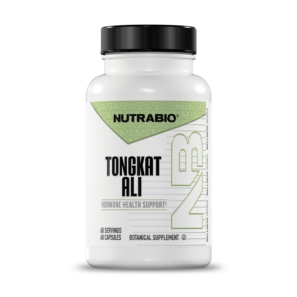 NutraBio Tongkat Ali Longjack 100 Supplemento - Supporto naturale per massa muscolare, resistenza, Performance- Longjack Tongkat Ali per uomini- 200mg per capsula, 60 Serve