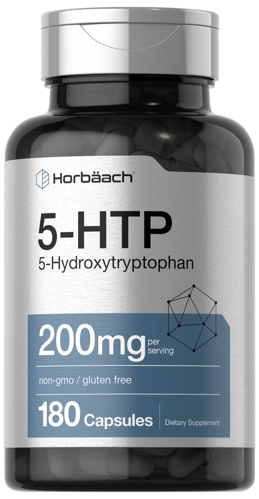 Horbäach 5HTP 200mg Supplément: 180 Capsules.